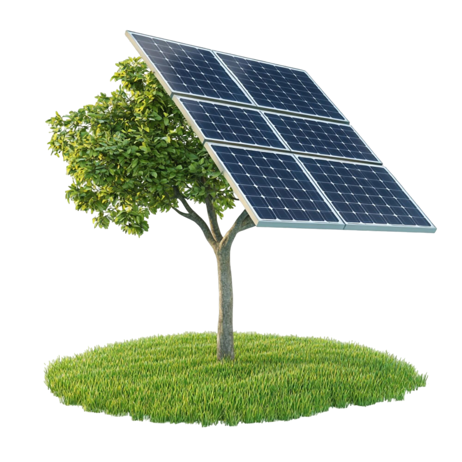 Solar engineer inspecting a panel installation